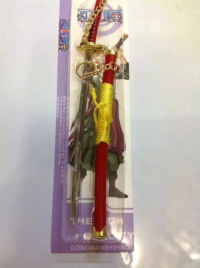 Didmeninė Anime Ginklas modelis Naruto GINTAMA Vienas Gabalas Roronoa Zoro Pav Katana Kardas 22 cm, Meno Metalo Pultelio Modelis Žaislai