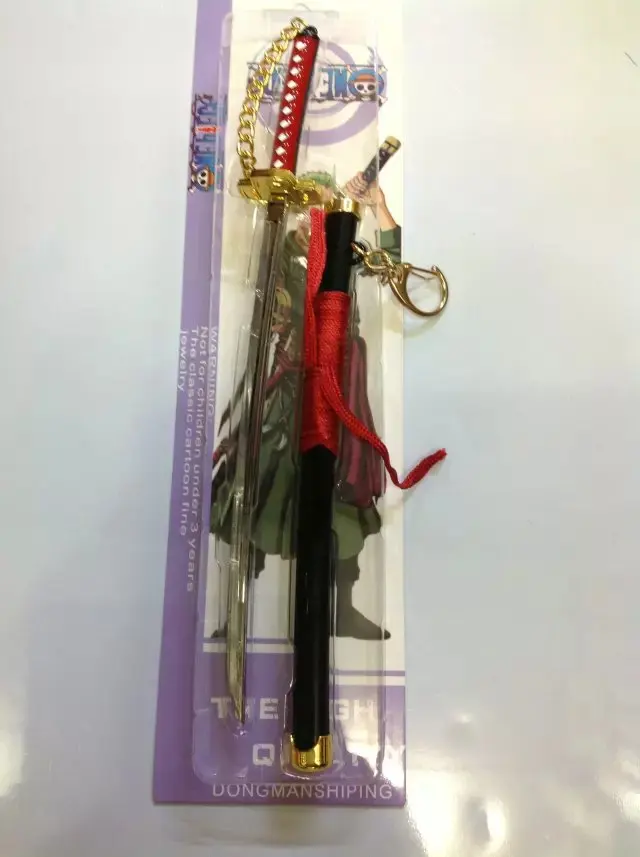 Didmeninė Anime Ginklas modelis Naruto GINTAMA Vienas Gabalas Roronoa Zoro Pav Katana Kardas 22 cm, Meno Metalo Pultelio Modelis Žaislai