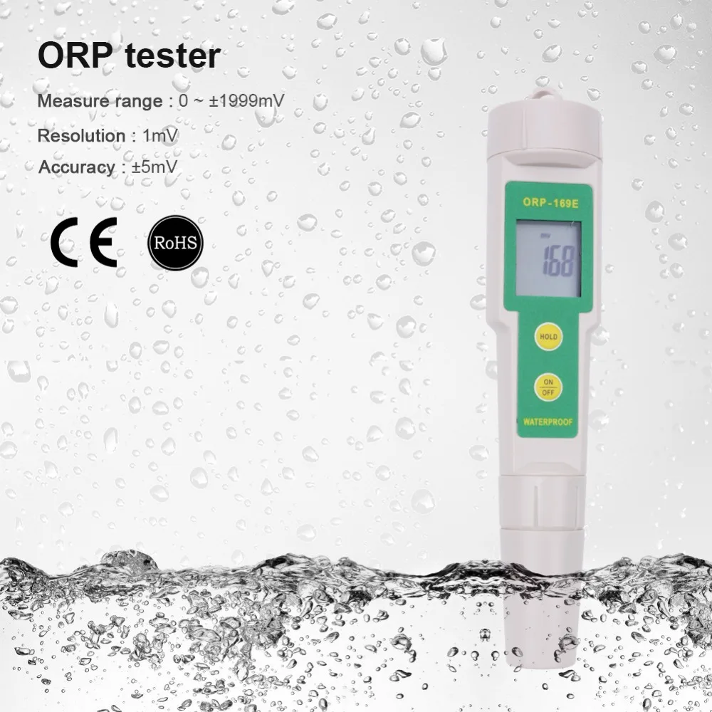Aukštos kokybės 169E ORP/oksidacijos-redukcijos Testeris vandeniui ORP matuoklis,ORP testeris 0~+/-1999mV