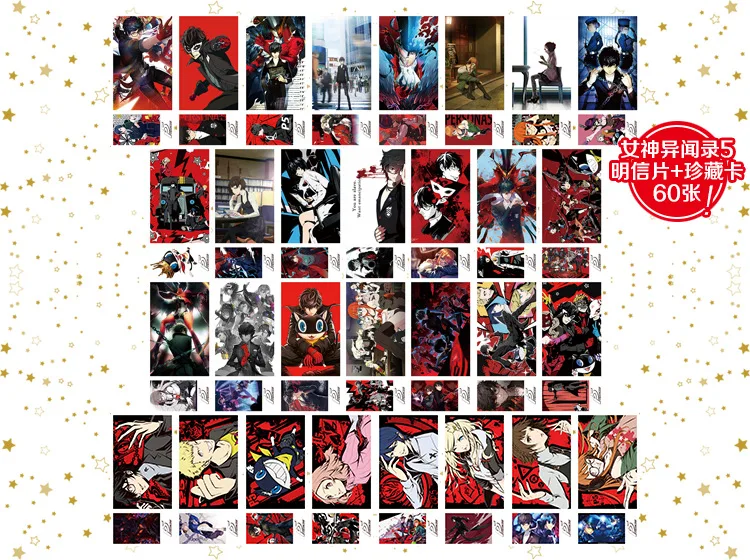Persona 5 Veikėjas Joker-Ų Amamiya Ryuji Sakamoto Atvirukai Atvirukai Lipdukas Artbook Knygelėje Dovana Cosplay Rekvizitai Knyga Rinkinys