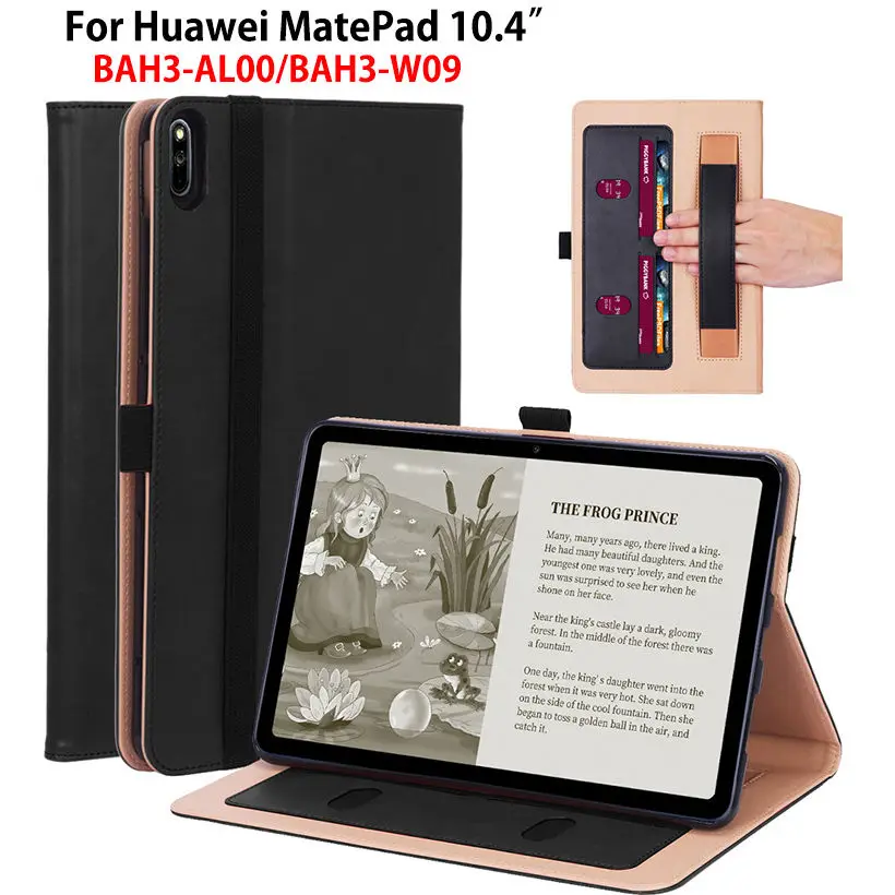 Prabanga Atveju, Huawei MatePad 10.4 colių Padengti BAH3-W09 BAH3-AL00 Coque Funda Tablet Rankos Turėtojas Stovėti Odos Shell 