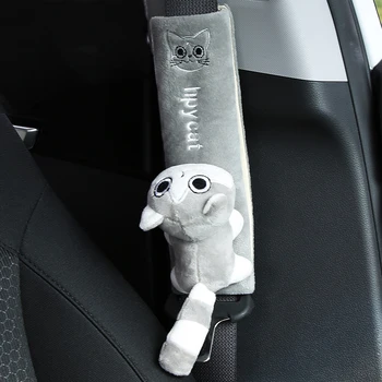 1 vnt. Automobilio sėdynės diržo pagalvėlė padengti saugos diržų apsauga pagalvėlė padengti animacinių filmų kuprinė su pagalvėlė padengti Audi BMW automobilių dalys