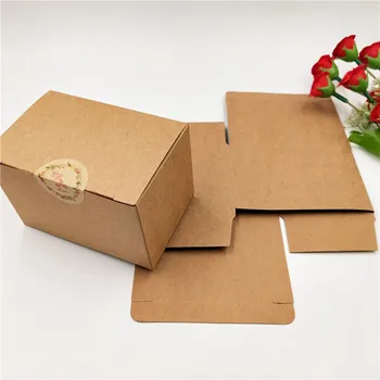 12Pcs/Daug Rudos ir Baltos spalvos Kraft Popieriaus Dėžės Puokštė Džiovintų Gėlių Muilo Pakuotės Dovanos Talpykla Dėžės Lipdukai