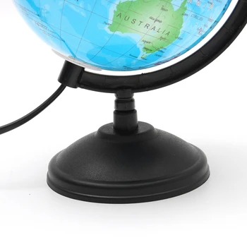 14.16 cm LED Šviesos Pasaulio Žemės Rutulio Žemėlapis Geografija Švietimo Žaislas Su Stovu Home Office Idealus Miniatiūros Dovana Office Dalykėlių