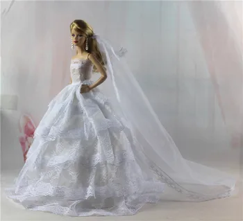 2021 Rankų darbo Grand Vestuvių Suknelė Apranga Kostiumas Komplektai Barbie, BJD FR SD Lėlės Drabužiai Vaidmuo Žaisti Reikmenys, Žaislai Mergina