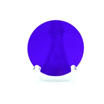 5vnt skersmuo 40mm, 2mm storio, optinė, mėlyna spalva filtro stiklo tipas QB29