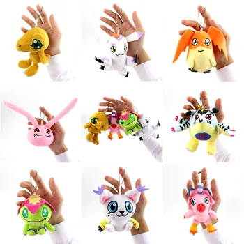8Styles Digimon Tailmon Gomamon Koromon Gabumon Patamon Palmon Agumon Piyomon Pliušinis Žaislas, Minkšti Kimštiniai Lėlės, Pliušiniai Pakabukas Keychain