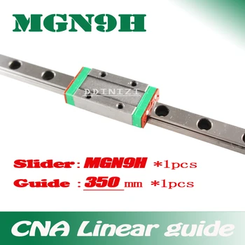 9mm Linijinis Vadovas MGN9 L= 350mm linijinis geležinkelių būdas + MGN9H Ilgai linijinis vežimas, CNC X Y Z Ašies Nemokamas pristatymas