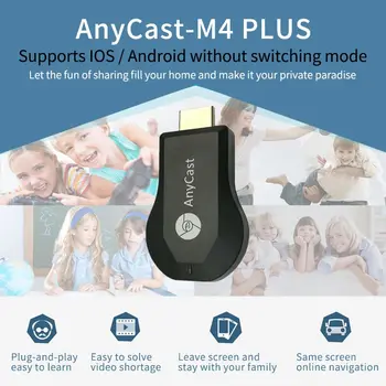 Anycast M4plus Chromecast 2 Atspindinti Kelis Para TV Stick Dongle Mini 