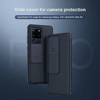 Case for Samsung Galaxy S20 Ultra Nillkin CamShield Pro Skaidrių Kameros Dangtelis) Samsung Galaxy S20 Plius S20+ 5G Atveju