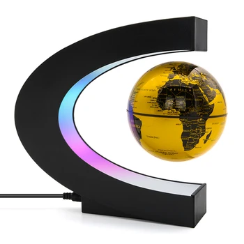 Cool Naujų Magnetic Levitation Pasaulyje Žemė Naktį Šviesos Plūduriuojantis LED Pasaulio Žemėlapyje Kamuolys Lempos Kietas Apšvietimo Office Home Apdaila