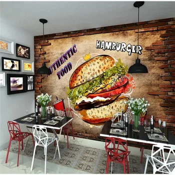 Custom tapetai, freskos greito maisto restorane 