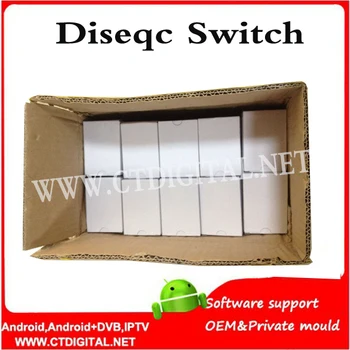 Diseqc switch 5vnt/daug Aukštos Kokybės 4x1 DiSEqC Switch 2.0 jungiklis palydovinės tv imtuvo, įjunkite lps palydovinis imtuvas diseqc 4*1