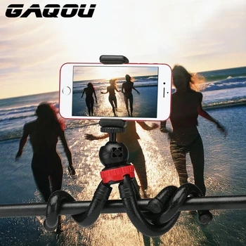 GAQOU Mini Trikojo Lankstus Aštuonkojai Mobiliojo Telefono Trikojo Laikiklis su Nuotolinio Valdymo Monopodzie Selfie Stick 