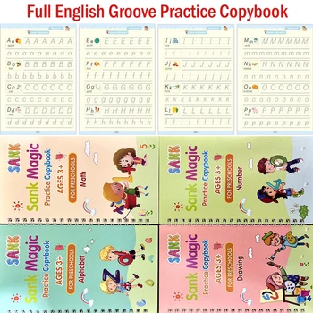 Groove copybook Už Kaligrafija, Knygų Vaikams Žodį Vaikų Knygos Rankraščio Vaikų raštu anglų kalbos Mokymasis Praktikos Knyga