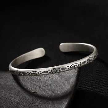 Gryno sidabro matinis modelis ms apyrankę archaize stiliaus atkurti senovės būdų atidaryti joker aukštos kokybės rankų žiedas didmeninės