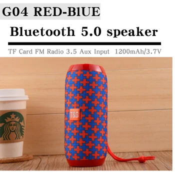 HIFI TG117 Bluetooth 5.0 Lauko Garsiakalbio Vandeniui Nešiojamas Belaidis Kolonėlės Garsiakalbis Lauke Parama TF Kortele, FM Radijas, Aux Įėjimas