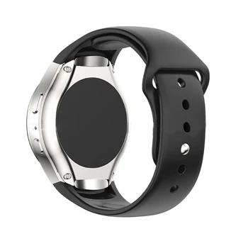 JAVRICK Pakeitimo Silikono Dirželis Sporto Juostos Diržo Samsung Galaxy Pavarų S2 SM-R720 Smart Watch Juoda