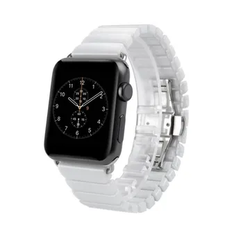 Juoda/Balta Keramikos Sklandžiai Diržu, Apple Watch 6 Band Serijos SE/5/4/3/2 Paprasta Mados Apyrankė iWatch 38mm 42mm 40mm 44mm