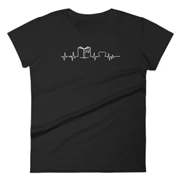 Knyga širdies Plakimas T-shirt Moterims, Derliaus Grafinis T Marškinėliai 2021 Kawaii Moterų Marškiniai trumpomis Rankovėmis Viršūnes Skaityti Knygų Mylėtojas Marškinėliai Lašas