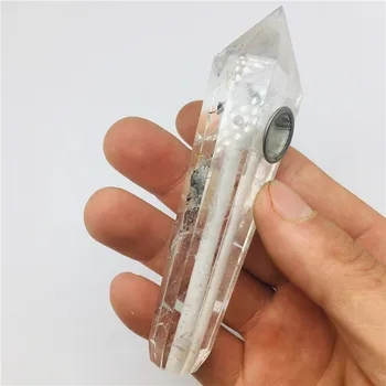 Natūralus baltas kristalų pypkės baltas kristalinis kvarcas Cigarečių laikiklį, kaip dovaną