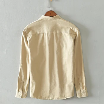 Nauja Rudens marškinėliai vyrams, ilgomis rankovėmis kieto medvilnės, baltos spalvos marškinėliai aukštos kokybės daug kišenių vyras drabužių camisas masculin 1212