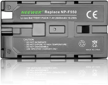 Neewer Pritemdomi Bi-color 660 LED Vaizdo Šviesos 3200-5600K su U formos Laikiklis+Barndoor+2 vnt Li-ion Baterija+USB Įkroviklis
