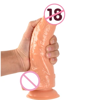 Nekilnojamojo kamieninių didelis siurbtukas modeliavimas varpos moterų masturbacija netikras penis pora seksas analinis dildo vibratorius suaugusiųjų žaislų, vibratorių