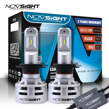 Novsight Automobilių Žibintų Rinkinys H7 LED Lemputė H4 H11 led 9005 HB3 HB4 9006 12V 60W 10000LM Automobilių Žibintai Priešrūkinis Žibintas Auto