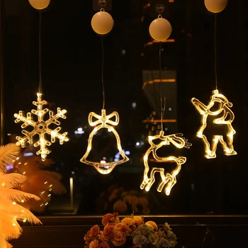 Pasakų Girlianda LED String Žibintai Briedžių Snaigės Kalėdų Senelis Varpai Vandeniui Kalėdų Eglutė Vestuvių Namų Patalpų Apdaila