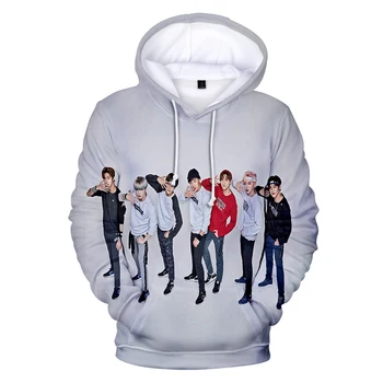 Populiarus naujausius 3D MONSTA X vyrų, moterų atsitiktinis 3D hoodie mada vaikams kietas gobtuvu hoodies rudens žiemos palaidinukė outwear