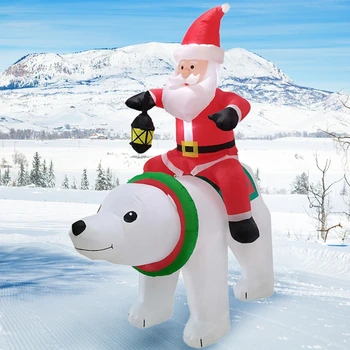 Pripučiami LED Žibintai Kalėdų Santa Claus Žirgais Lokys Apdailos Lauko Rekvizitai
