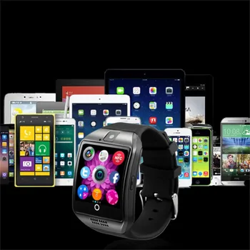Reloj inteligente hombre 2018 Q18 Bluetoth Smart Žiūrėti vaizdo Kameros GSM TF Kortelės Telefono Riešo Žiūrėti, skirta 
