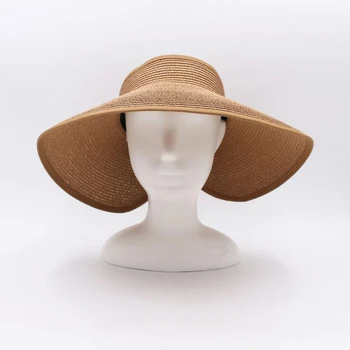 Saulės skydelis paplūdimio skrybėlę ponios skydelis, sulankstomas platus-breasted moterų vasaros saulės skrybėlę ponios skrybėlę vasarą plataus kraštais šiaudų skrybėlę
