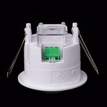 Sensorius Jungiklis 110-240V AC Reguliuojamas 360 Laipsnių Ribą PIR Infraraudonųjų spindulių Kūno Judesio Detektorius Lempos Šviesos Jungikliai