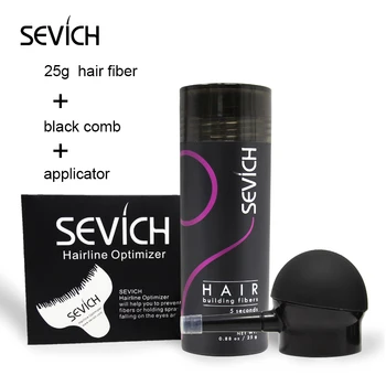 Sevich 3pcs Momentinis Plaukų Augimą Priežiūros Pluošto Keratino Plaukų Pluoštas 25g Šukos Optimizavimo Purškimo Aplikatorių Plaukų Slinkimas Gydymo Padaryti Iki