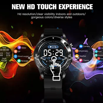 Smart Watch Vyrų GPS Fitness Tracker Kraujo Spaudimas, Širdies ritmo Monitorius Neperšlampami viso Touch HD Ekranas Smartwatch 