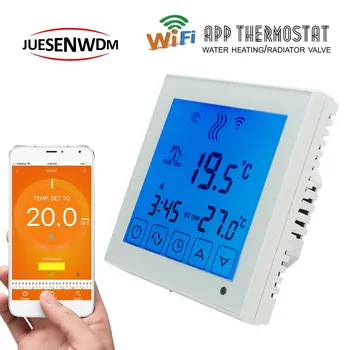 Smartfon APP Kontrolės Katilas, grindų šildymo wifi šildymo termostatas su vandens šildymo/radiatoriaus vožtuvas