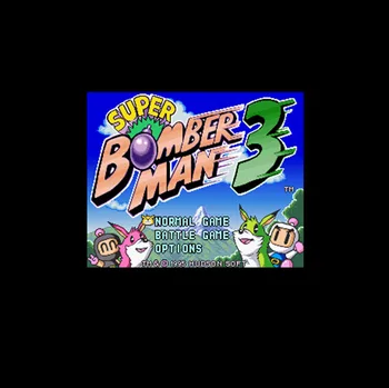 SUPER BOMBERMAN 3 NTSC Versija, 16 Bitų 46 Pin Didelis, Pilkos spalvos Žaidimo Kortelės JAV Žaidėjų