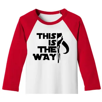 Tai Yra Būdas, Vaikų marškinėliai Mandalorian Mergaitėms ilgomis Rankovėmis Marškinėliai Anime Graphic Tee Streetwear Hip-Hop, Punk Paauglių T-shirt