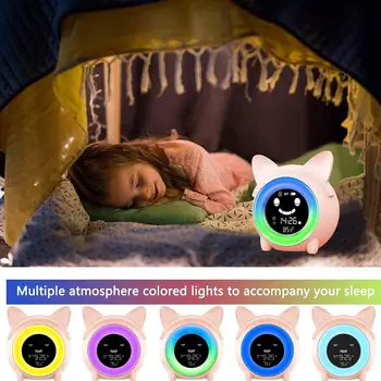Temperatūros LED Šviesos LCD Ekranas Žadintuvas Vaikams, Vaikai Miega Mokymo Laikrodis Atidėti Elektroninių Darbalaukio Skaitmeniniai Laikrodžiai