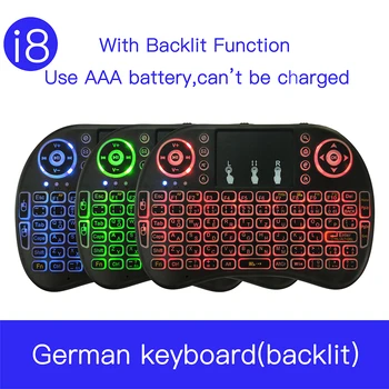 Vokietijos i8 Apšvietimas Mini Wireless Keyboard 