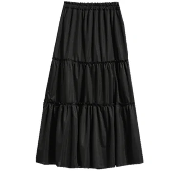 šifono moterų sijonai 2020 metų vasaros naujus solid-line kelio ilgis office lady elegantiškas sijonas, aukščiausios kokybės