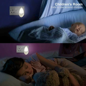 Šviesos Kontrolės Naktį Šviesos Mini ES, UK Plug Led Nakties šviesos, Miegamojo Kambarį Eilėje Žibintai Apšvietimo Naktiniai Led Lempos